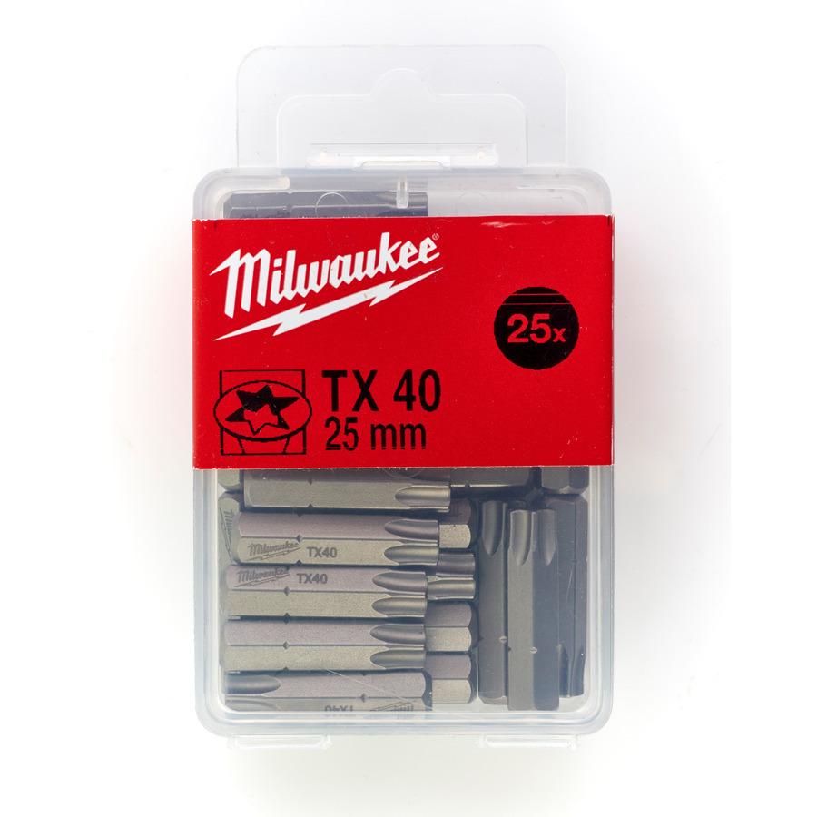 Milwaukee Skrutkovacie bity TX40, 25 mm (25 ks)
