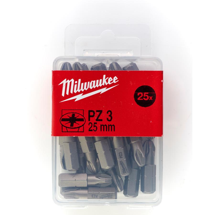 Milwaukee Skrutkovacie bity PZ3, 25 mm (25 ks)