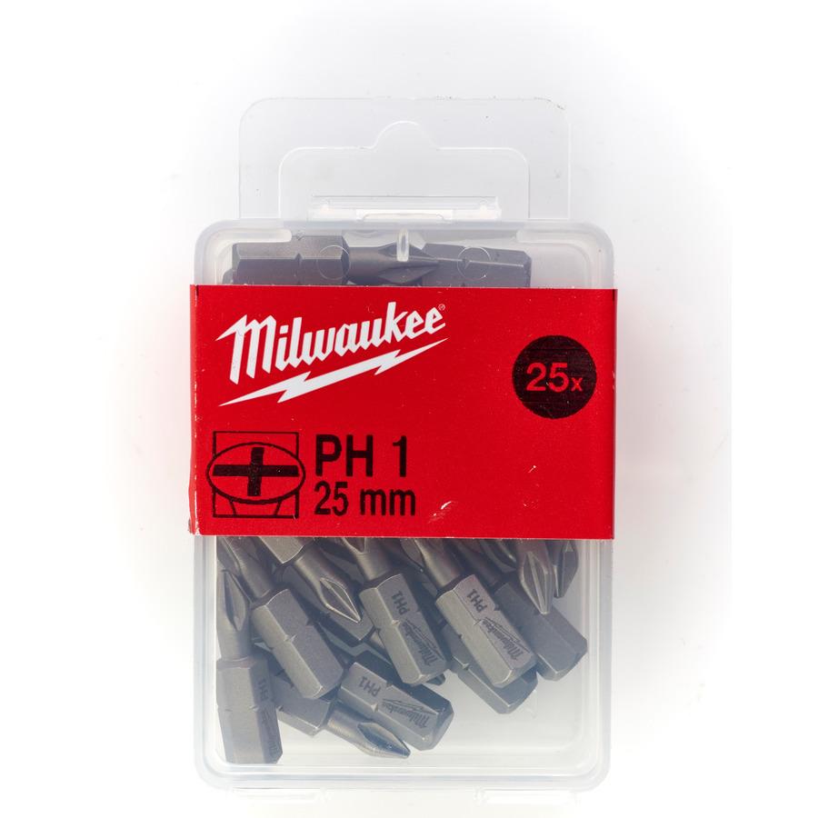 Milwaukee Skrutkovacie bity PH1, 25 mm (25 ks)