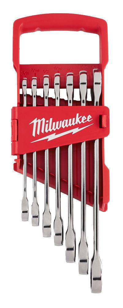 Milwaukee Sada kombinovaných račňových kľúčov MAX BITE s cólovými mierami (7 ks)