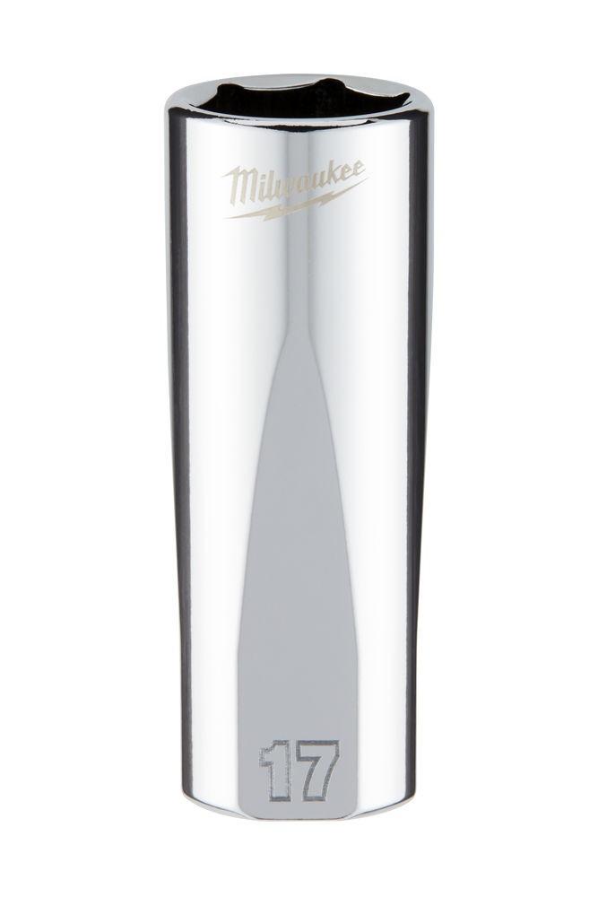 Milwaukee 3/8 Nástrčný kľúč, Metrický predĺžený-17MM