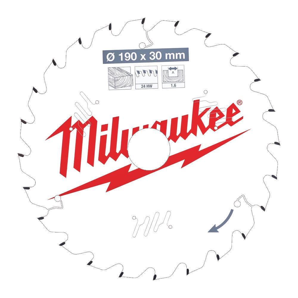 Milwaukee Pílový kotúč drevo 190X30X1.6X24ATB