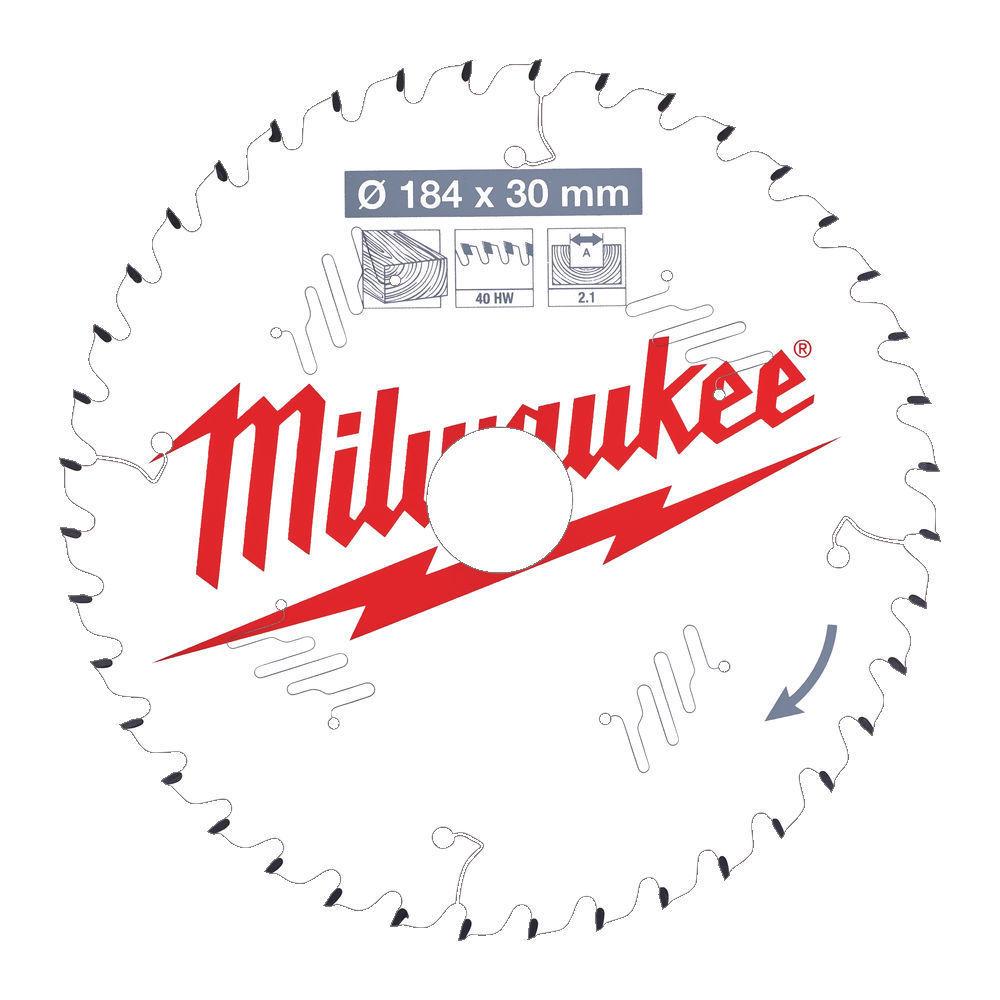 Milwaukee Pílový kotúč drevo 184X30X2.1X40ATB
