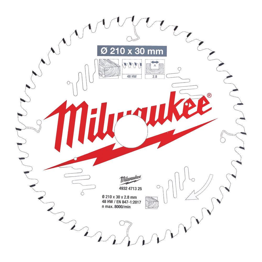 Milwaukee Pílový kotúč drevo 210X30X2.8X48ATB