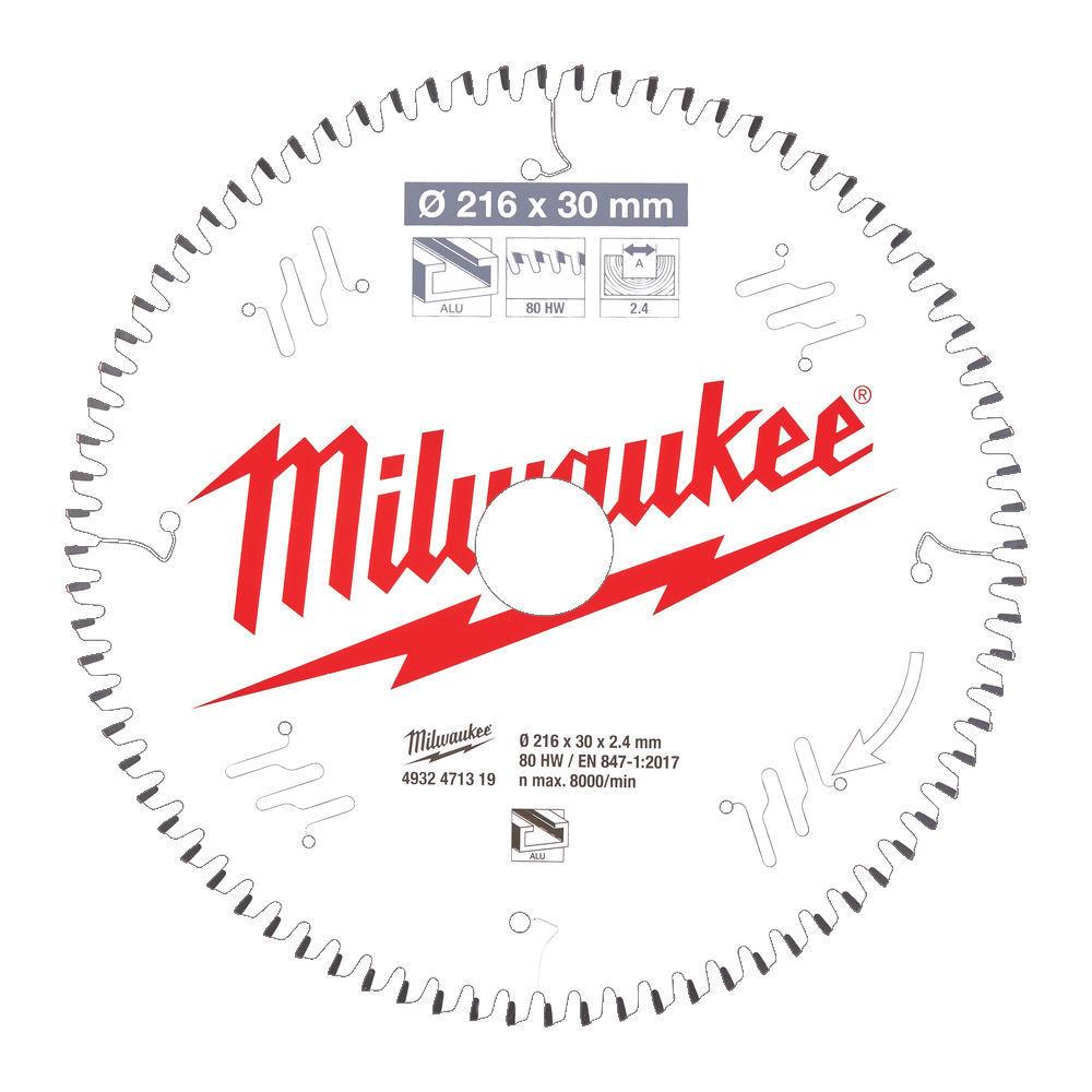 Milwaukee Pílový kotúč hliník 216X30X2.4X80TF NEG.