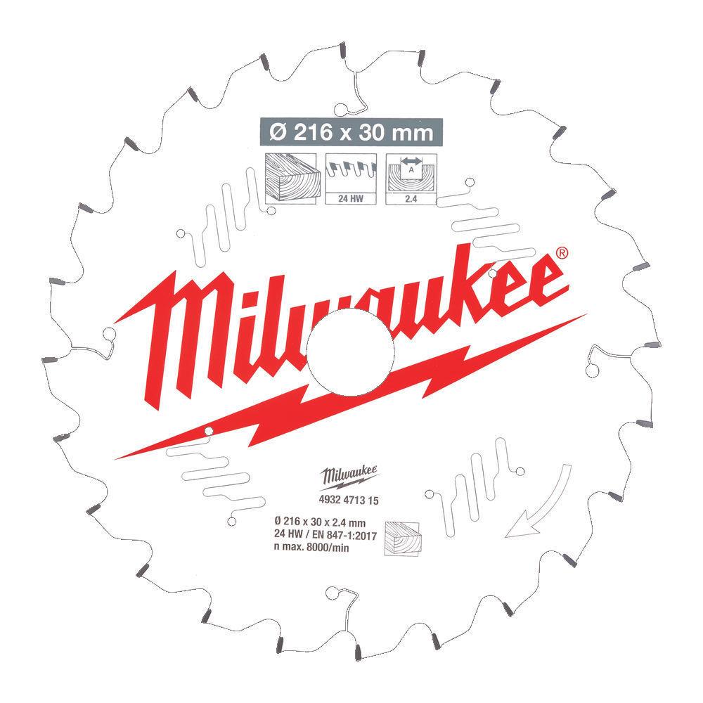 Milwaukee Pílový kotúč drevo 216X30X2.4X24ATB NEG.