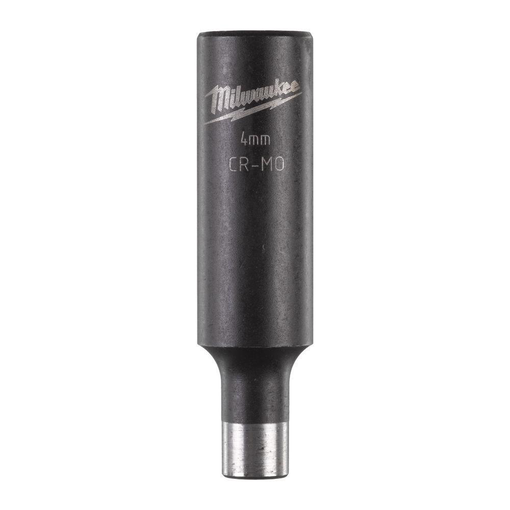 Milwaukee 1/4 Nástrčný kľúč Shockwave, HEX 4 - dlhý