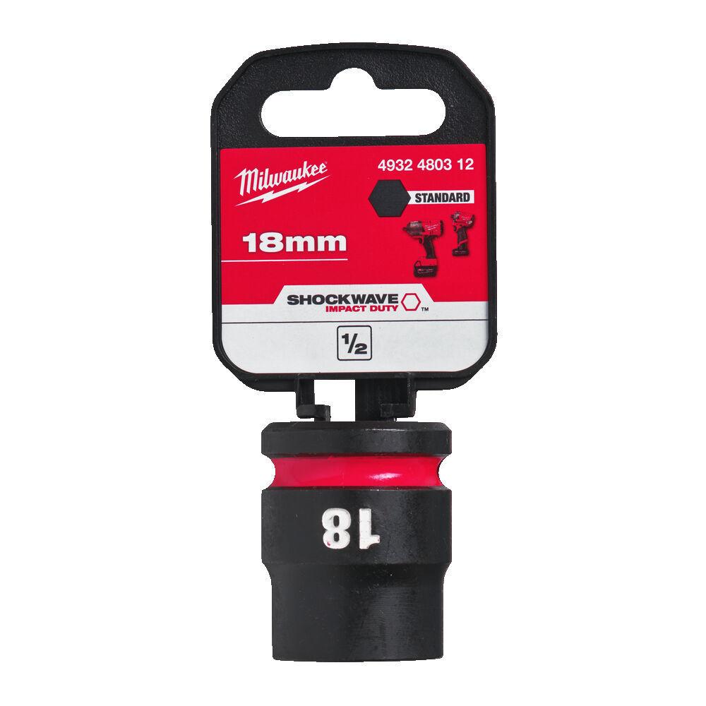 Milwaukee 1/2 Nástrčný kľúč Shockwave, Hex 18 krátky