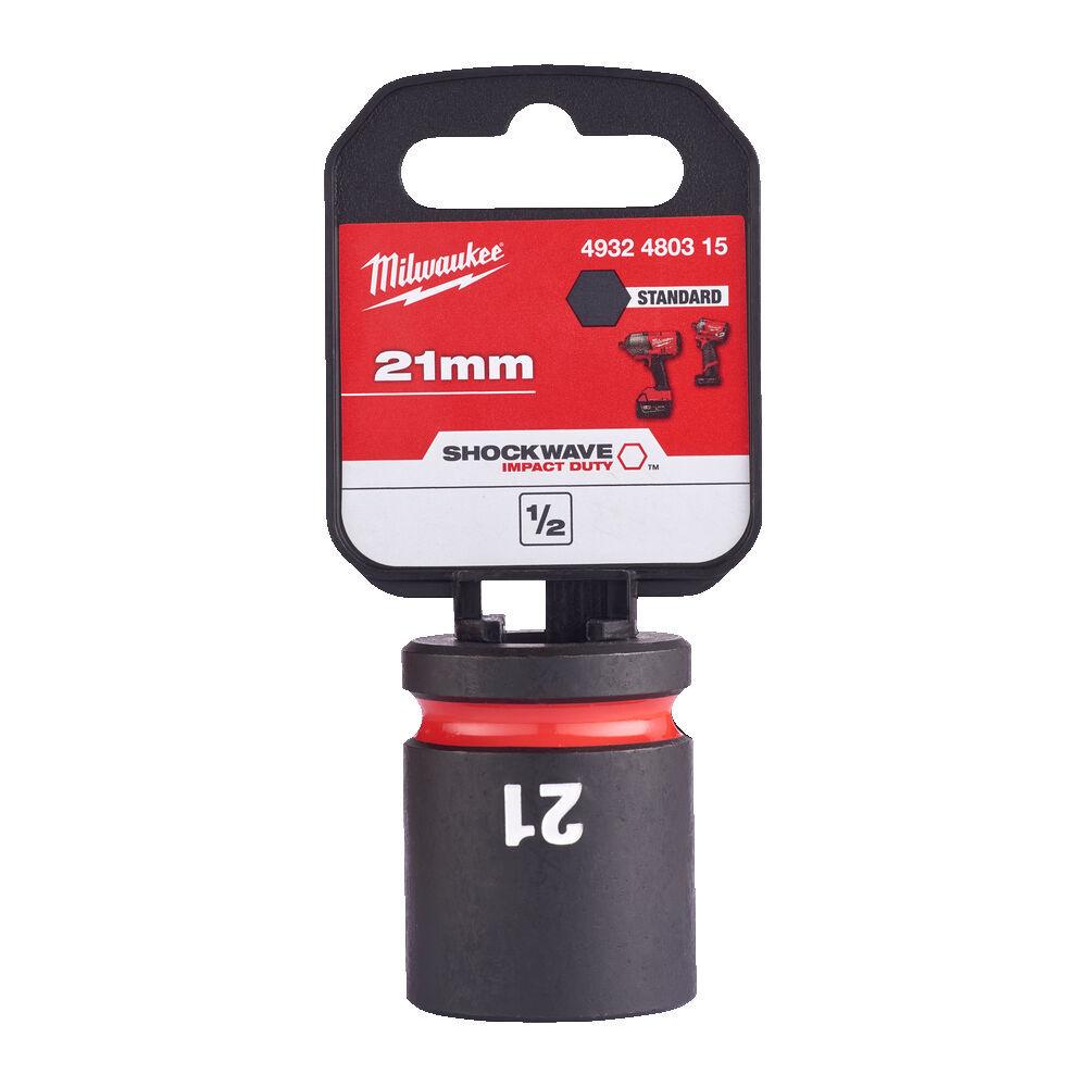Milwaukee 1/2 Nástrčný kľúč Shockwave, Hex 21 krátky