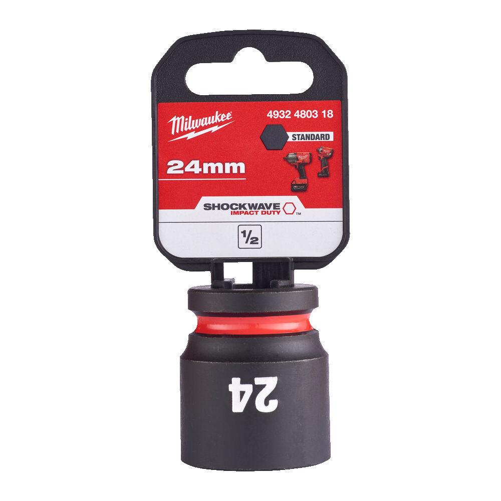 Milwaukee 1/2 Nástrčný kľúč Shockwave, Hex 24 krátky