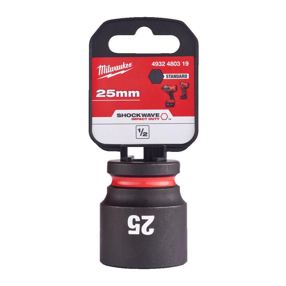 Milwaukee 1/2 Nástrčný kľúč Shockwave, Hex 25 krátky