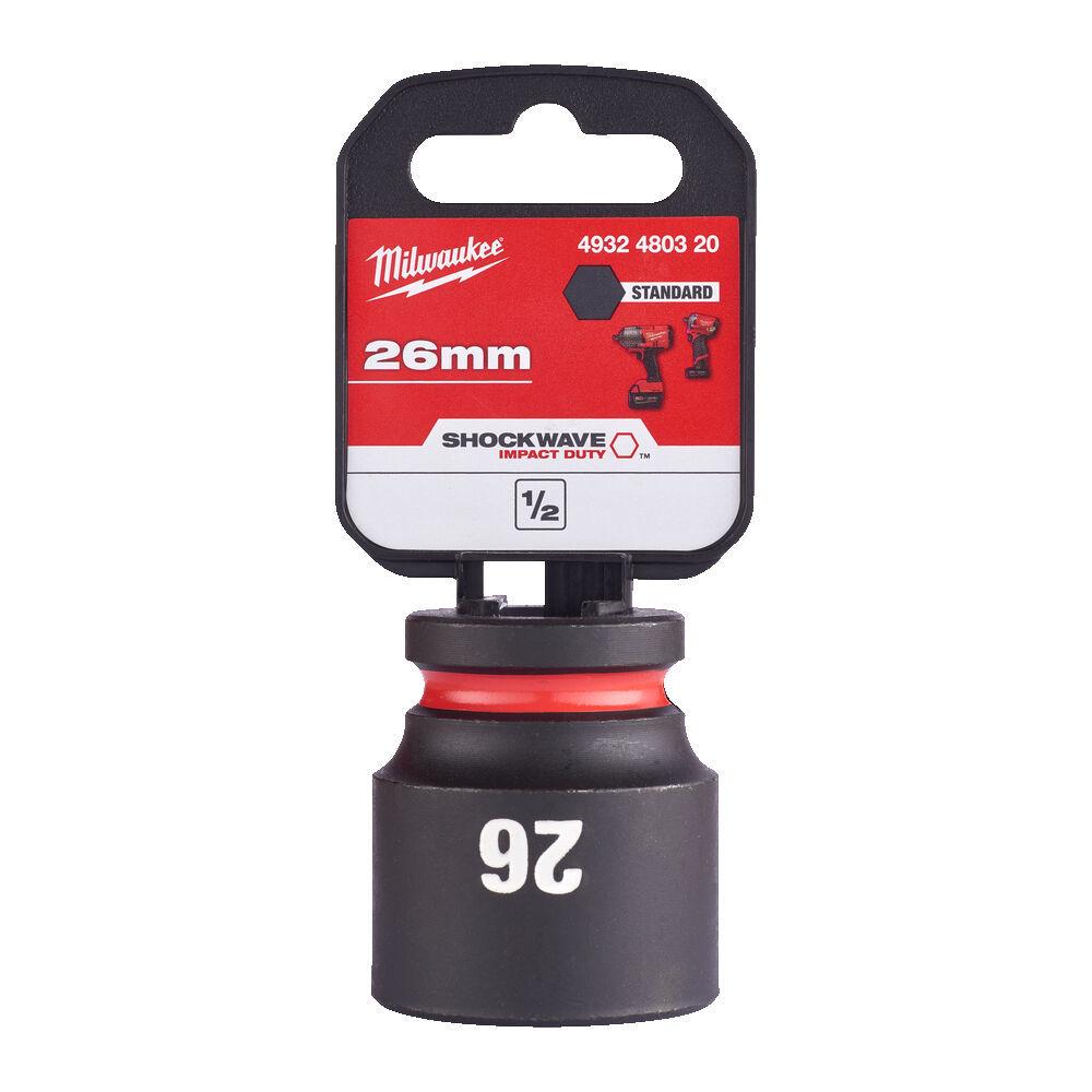 Milwaukee 1/2 Nástrčný kľúč Shockwave, Hex 26 krátky