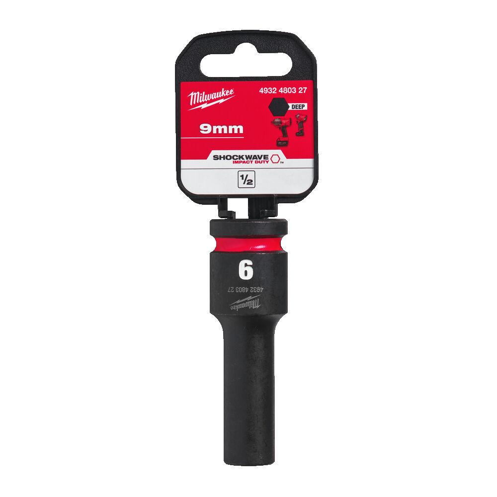 Milwaukee 1/2 Nástrčný kľúč Shockwave, Hex 9 predĺžený