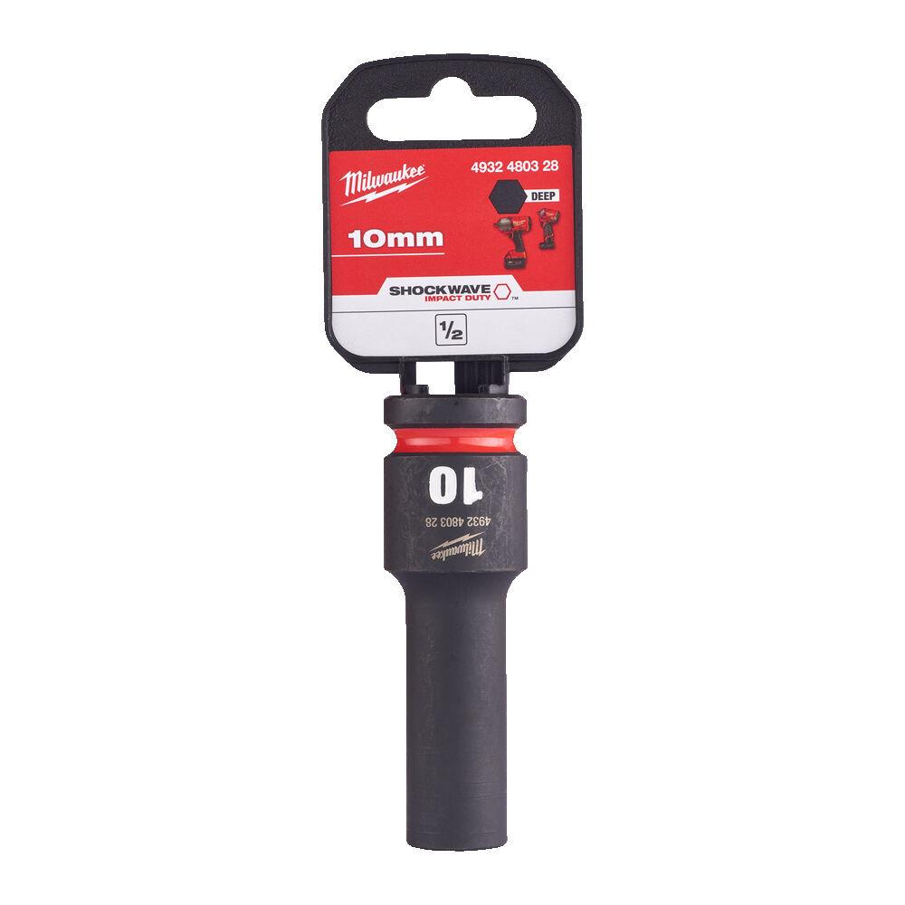 Milwaukee 1/2 Nástrčný kľúč Shockwave, Hex 10 predĺžený