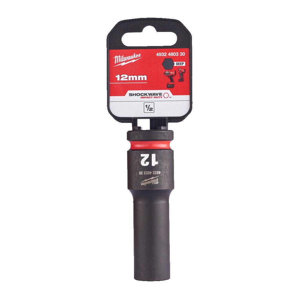Milwaukee 1/2 Nástrčný kľúč Shockwave, Hex 12 predĺžený