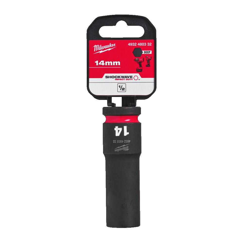 Milwaukee 1/2 Nástrčný kľúč Shockwave, Hex 14 predĺžený