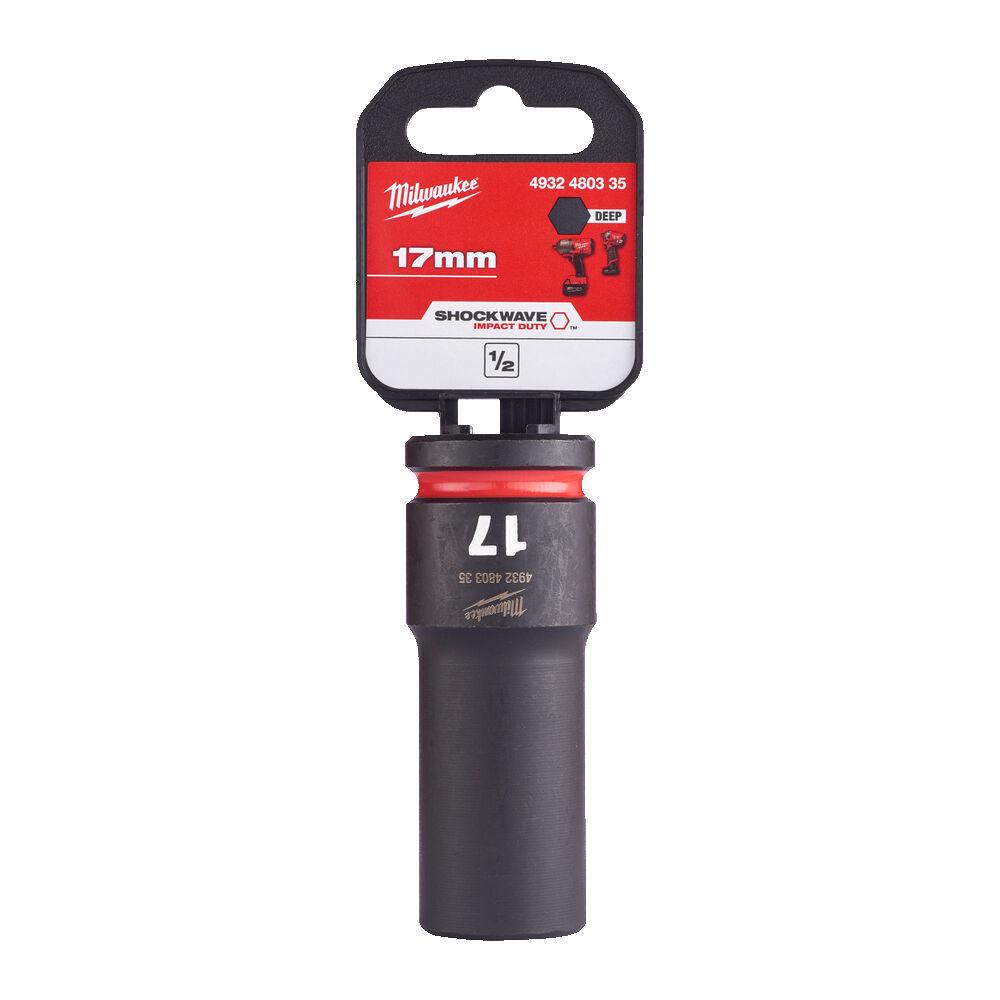 Milwaukee 1/2 Nástrčný kľúč Shockwave, Hex 17 predĺžený