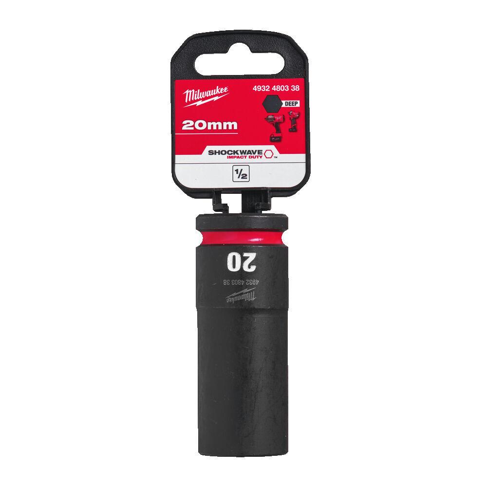 Milwaukee 1/2 Nástrčný kľúč Shockwave, Hex 20 predĺžený