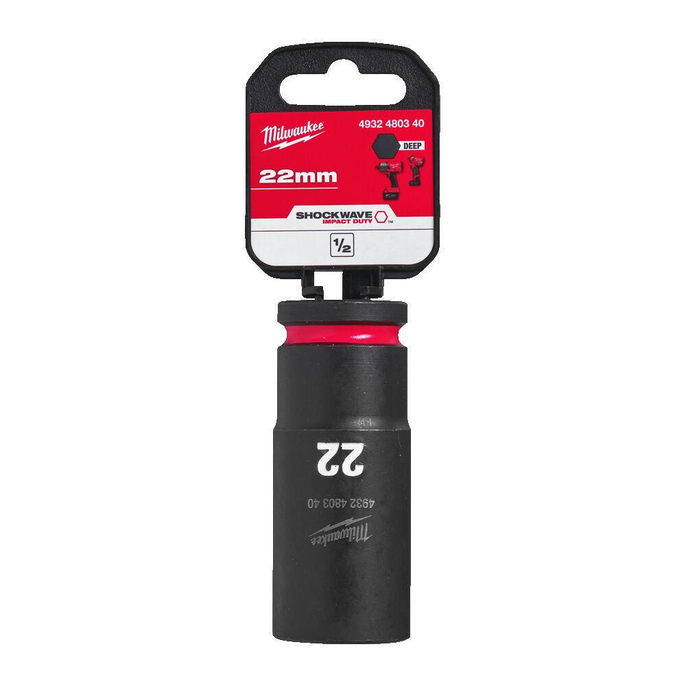 Milwaukee 1/2 Nástrčný kľúč Shockwave, Hex 22 predĺžený