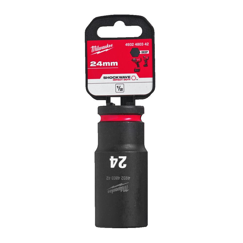 Milwaukee 1/2 Nástrčný kľúč Shockwave, Hex 24 predĺžený