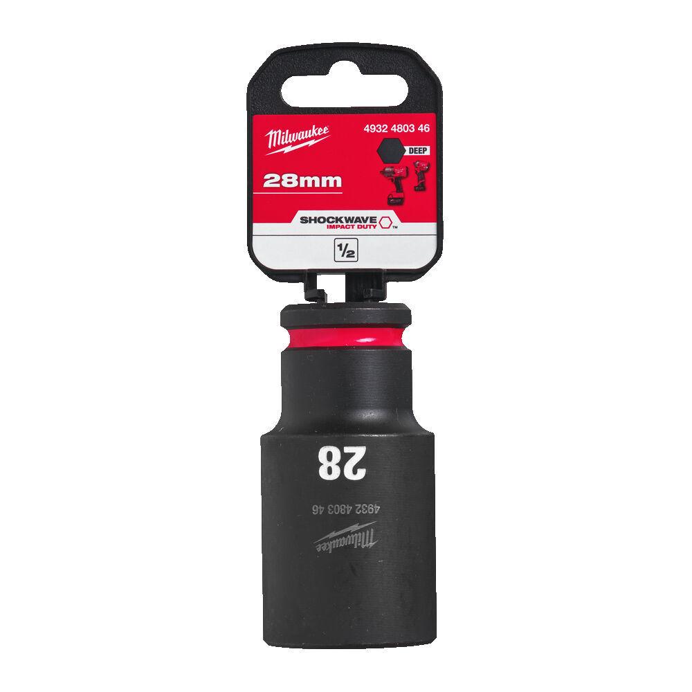 Milwaukee 1/2 Nástrčný kľúč Shockwave, Hex 28 predĺžený