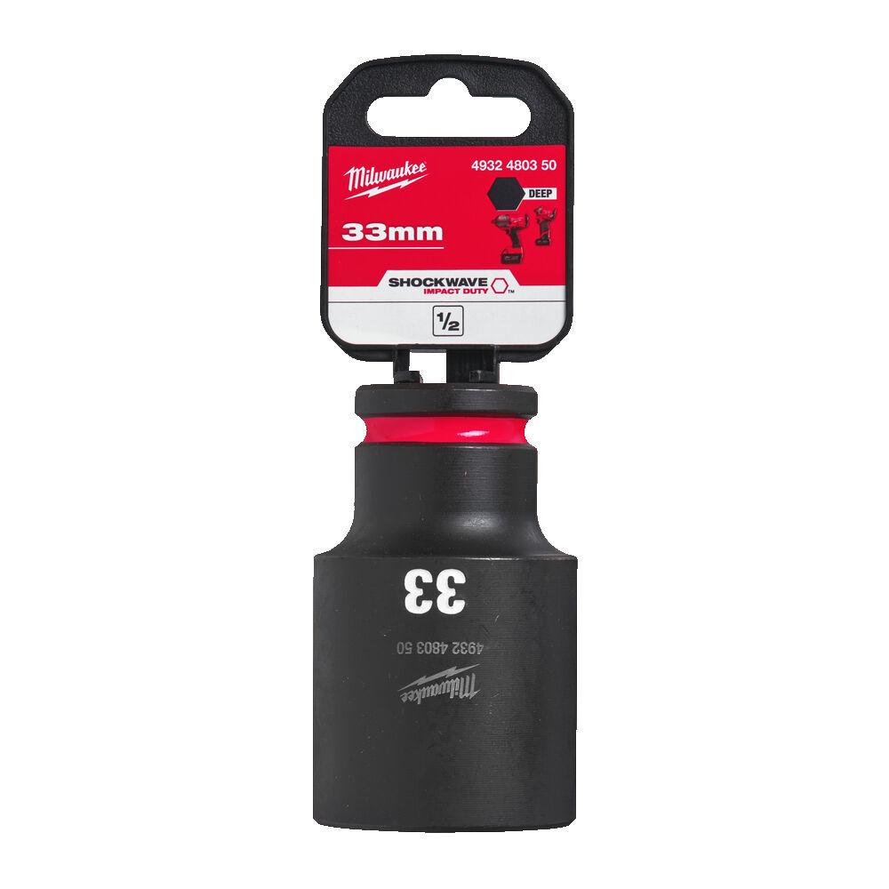 Milwaukee 1/2 Nástrčný kľúč Shockwave, Hex 33 predĺžený