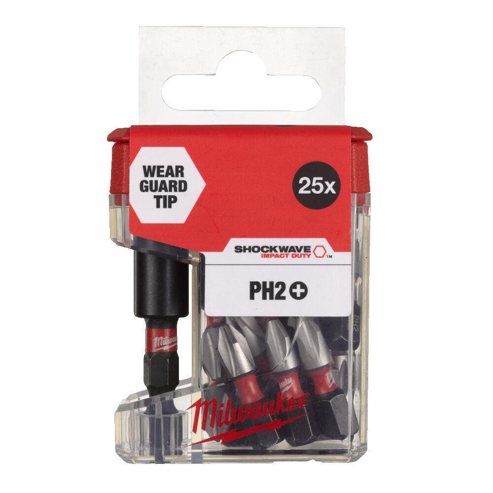 Milwaukee Sada ShW Bitov PH2 TIC TAC s magnetickým držiakom bitov 25ks