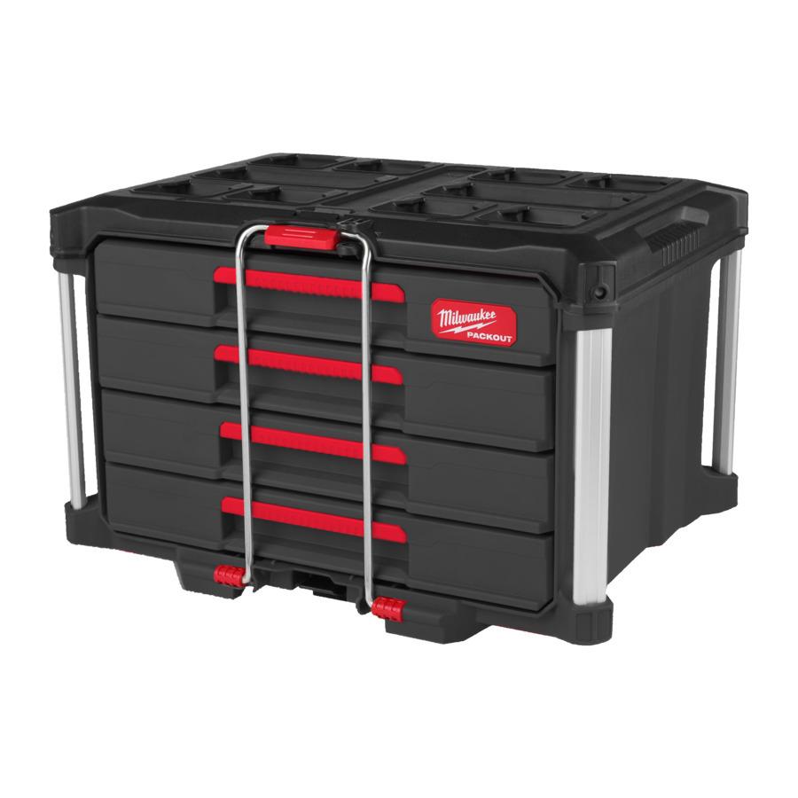 Milwaukee PACKOUT Box na náradie so 4 zásuvkami