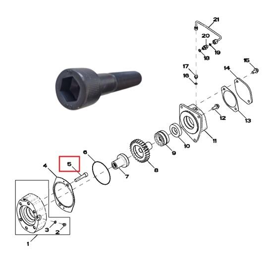 Skrutka rámovej brzdy 19M8444