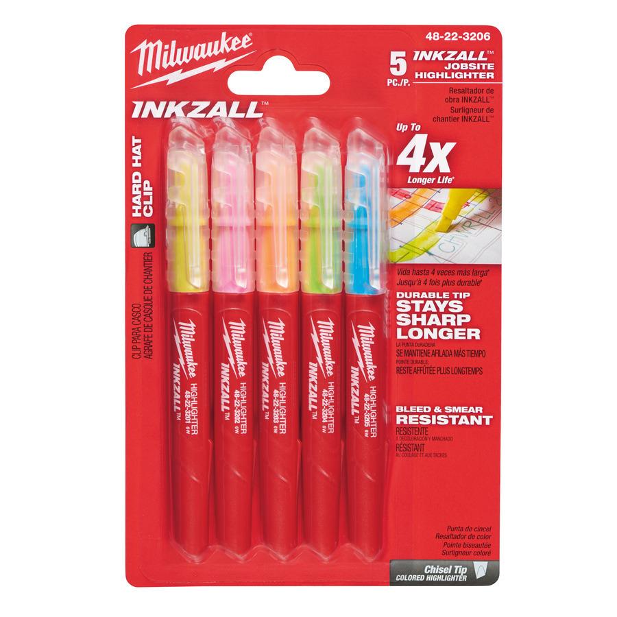 Milwaukee INKZALL zvýrazňovače farebné 5 ks