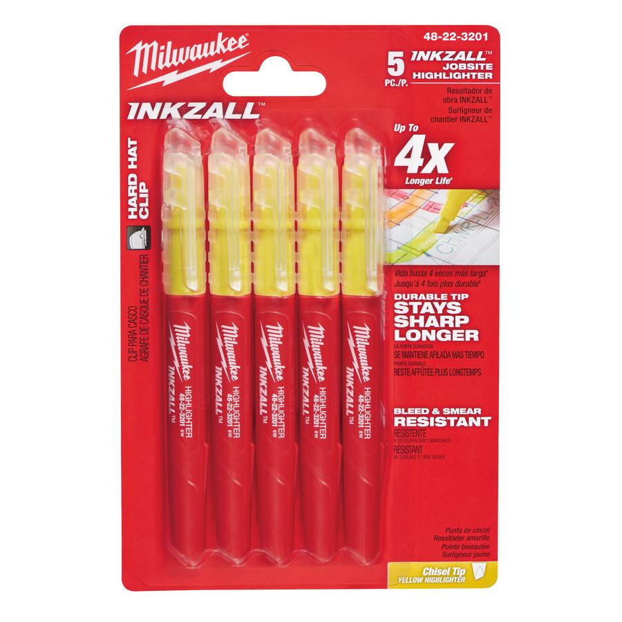 Milwaukee INKZALL zvýrazňovače žlté 5 ks