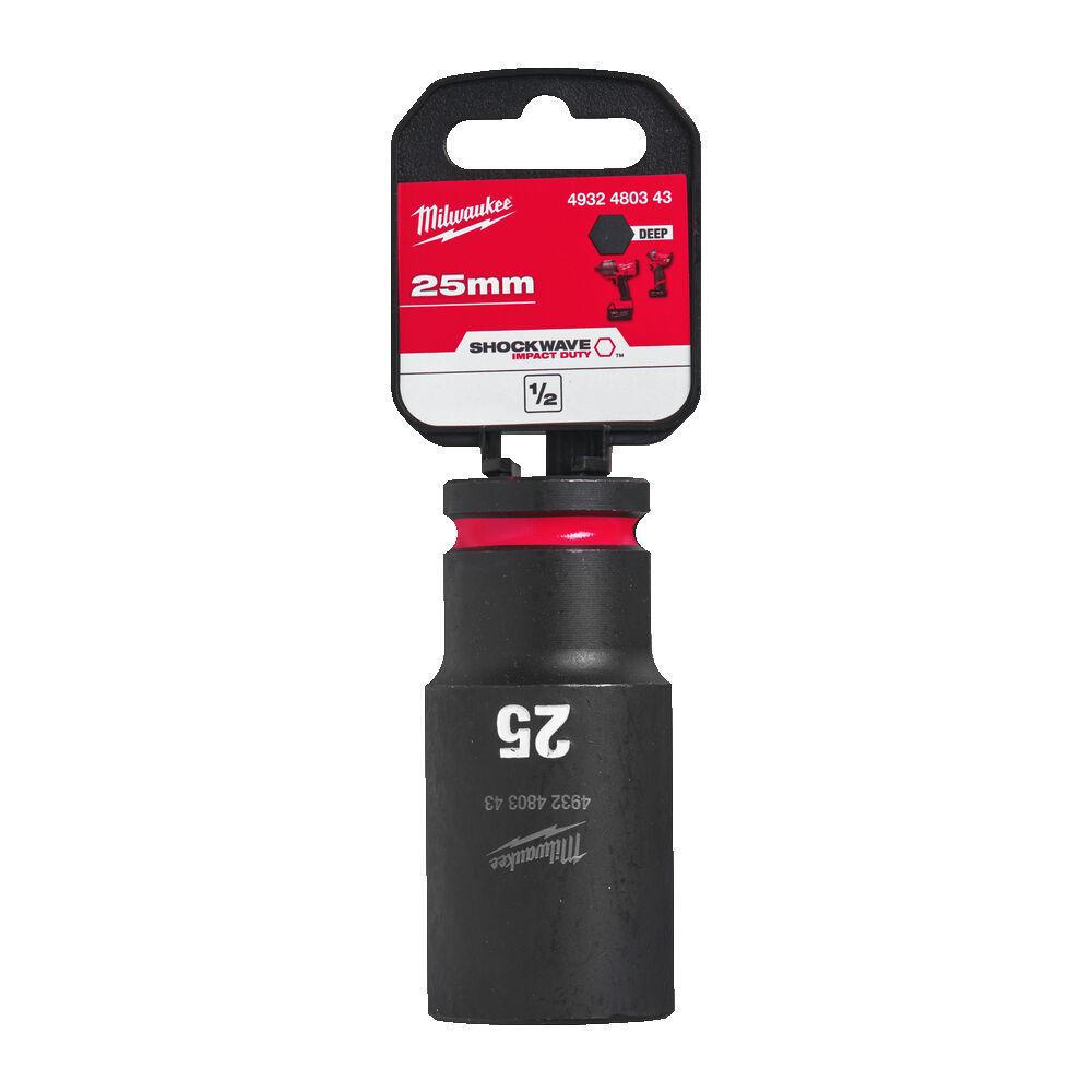Milwaukee 1/2 Nástrčný kľúč Shockwave, Hex 25 predĺžený