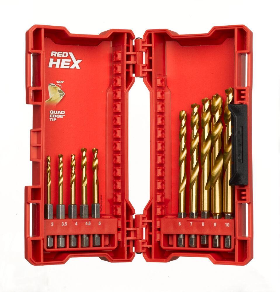 Milwaukee  Sada vrtákov do kovu ShockWave HSS-G Tin - 10 ks