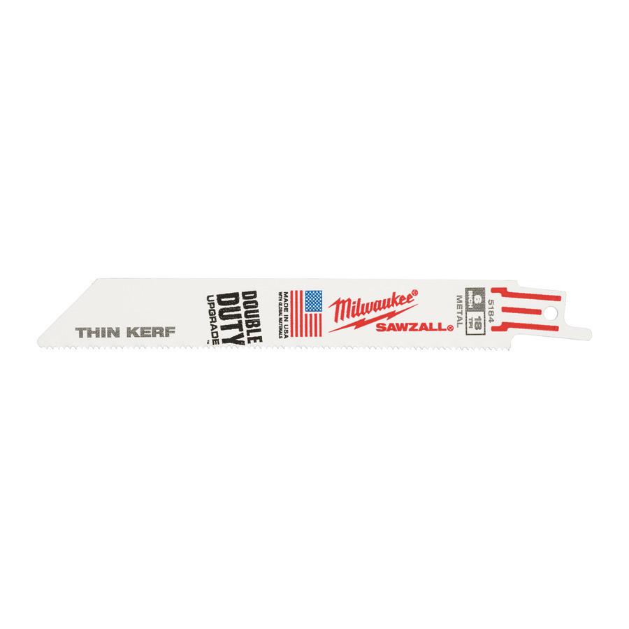 Milwaukee Pílové plátky THIN KERF 150mm x 24Tpi (5 ks)