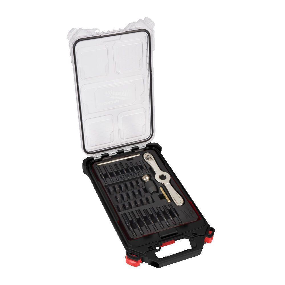 Milwaukee Sada 38ks Metrických závitníkov a závitových očiek PACKOUT s rukoväťou HEX-LOK 2v1