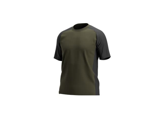 Tričko s krátkym rukávom Oak pánske khaki/sivé