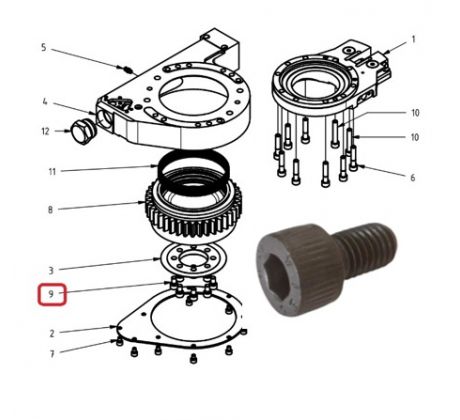 Skrutka podložky ozubeného kolesa SC F056048